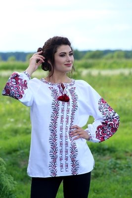Вишиванка, жіноча вишивана блузка на домотканому полотні (Арт. 02071) Вишиванка, жіноча вишивана блузка на домотканому полотні (Арт. 02071)