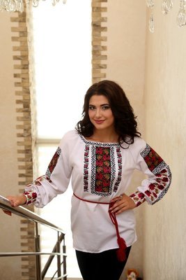 Вишиванка, жіноча вишивана блузка на домотканому полотні (Арт. 01993) Вишиванка, жіноча вишивана блузка на домотканому полотні (Арт. 01993)