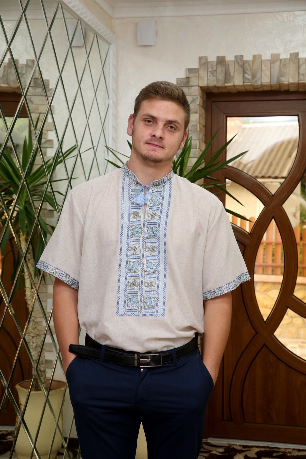Вишиванка, чоловіча вишита сорочка &quot;Американка&quot; (Арт. 02141)