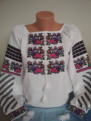 Вишиванка, жіноча вишивана блузка на домотканому полотні (Арт. 02152) Вишиванка, жіноча вишивана блузка на домотканому полотні (Арт. 02152)