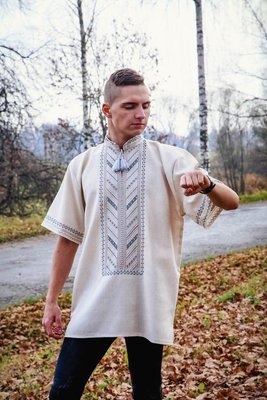 Вишиванка ручної роботи, чоловіча "Етно-мотив" (Арт. 00114)