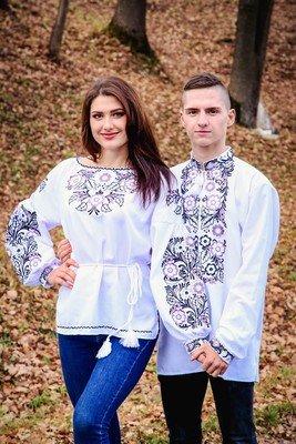 Пара вишиванок, жіноча та чоловіча вишиванка - комплект вишиванок для чоловіка і жінки (Арт. 02111)