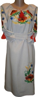 Вишиванка жіноча, сукня "Квітуче поле" (Арт. 00414) Вишиванка жіноча, сукня "Квітуче поле" (Арт. 00414)