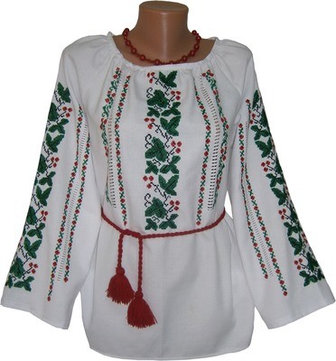 Вишиванка, жіноча вишивана блузка "Калина" (Арт. 00212) Вишиванка, жіноча вишивана блузка "Калина" (Арт. 00212)