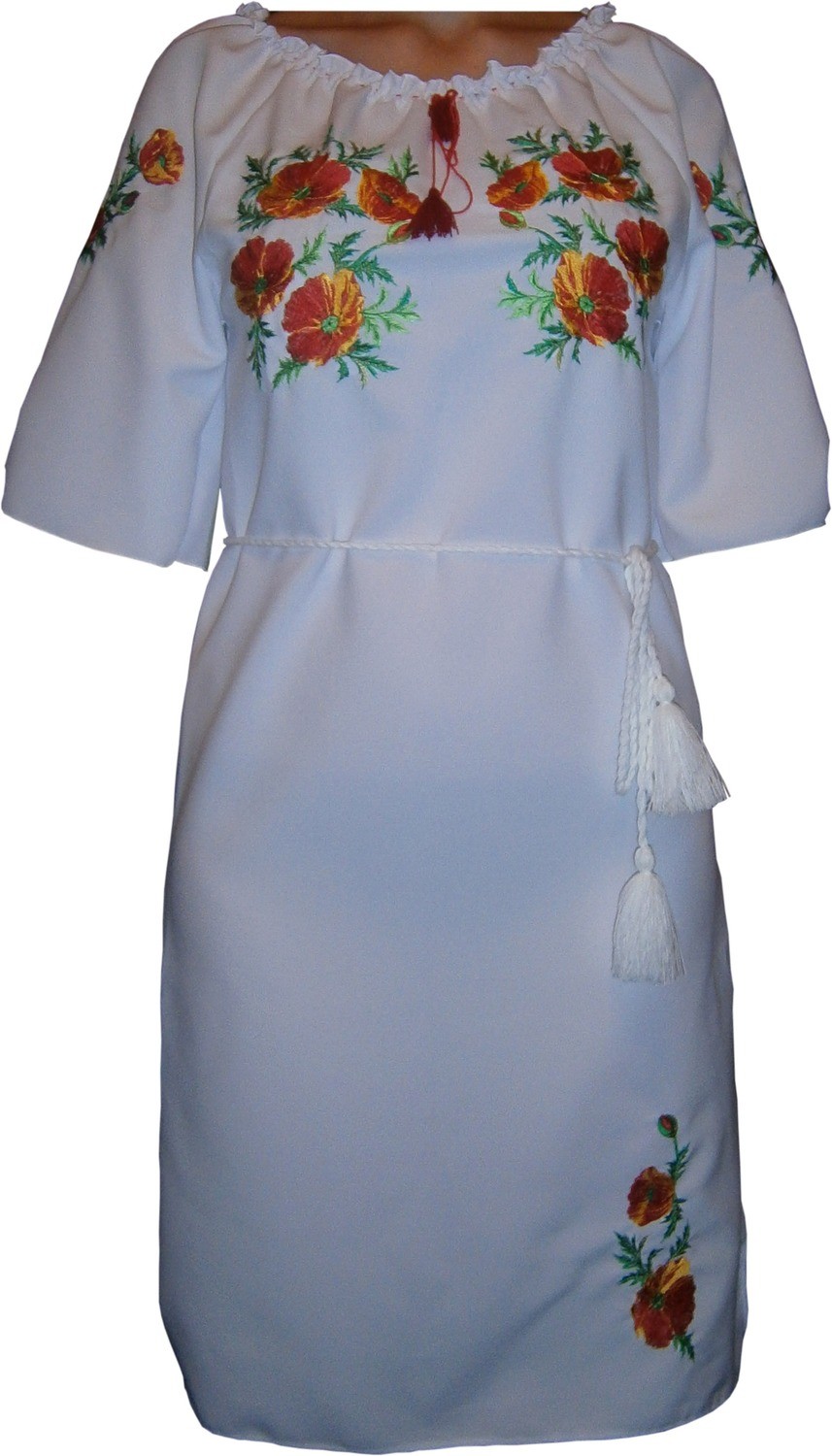 Вишиванка, сукня вишивана з квітами (Арт. 00334)