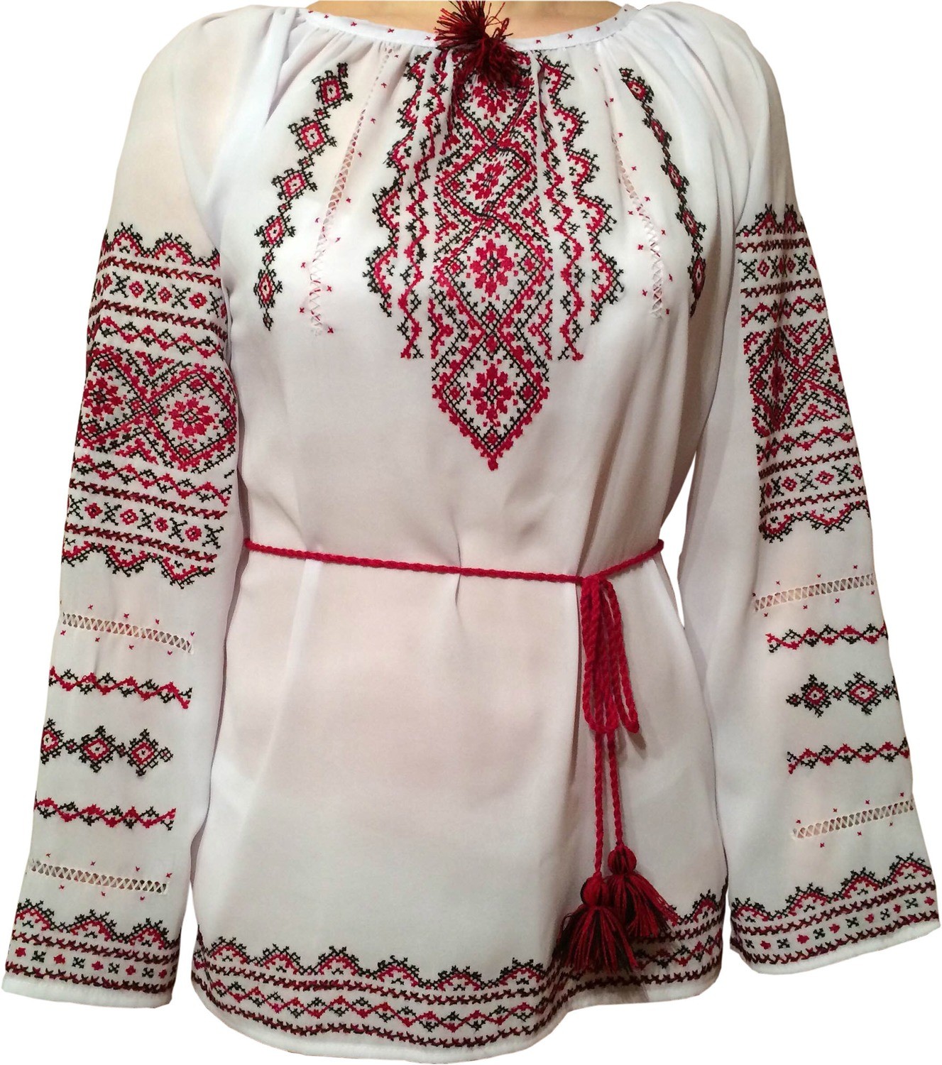 Вишиванка, жіноча вишивана блузка на шифоні (Арт. 00531)