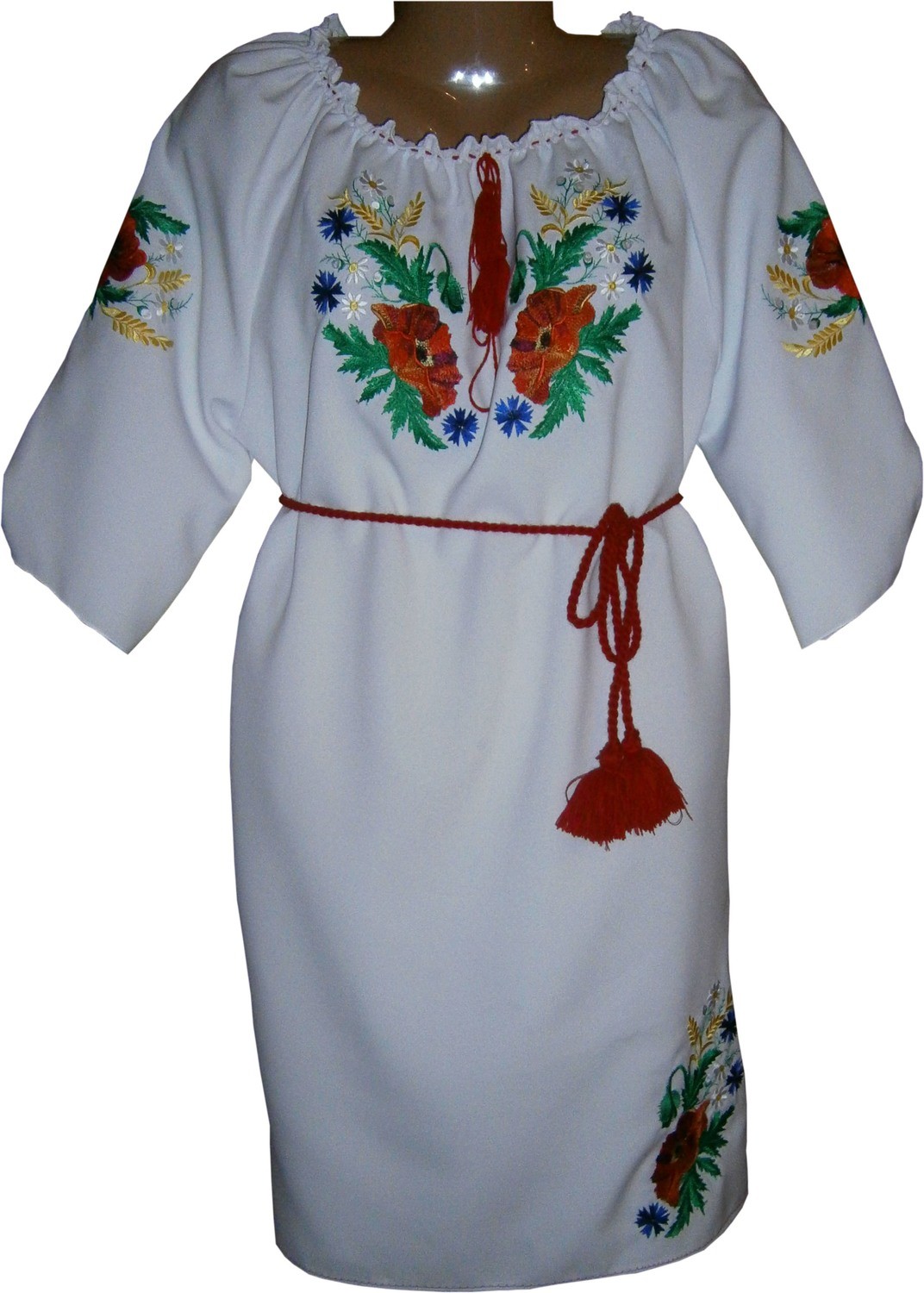 Вишиванка, сукня вишивана з квітами (Арт. 00438)