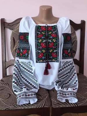 Вишиванка, жіноча вишивана блузка "Борщівська" (Арт. 02204) Вишиванка, жіноча вишивана блузка "Борщівська" (Арт. 02204)