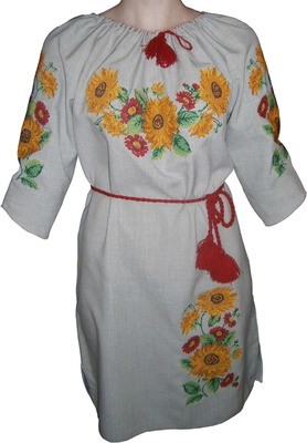 Вишиванка, сукня "Квіти сонця" (Арт. 00524)