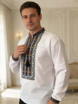 Вишиванка, чоловіча вишита сорочка (Арт. 02703)