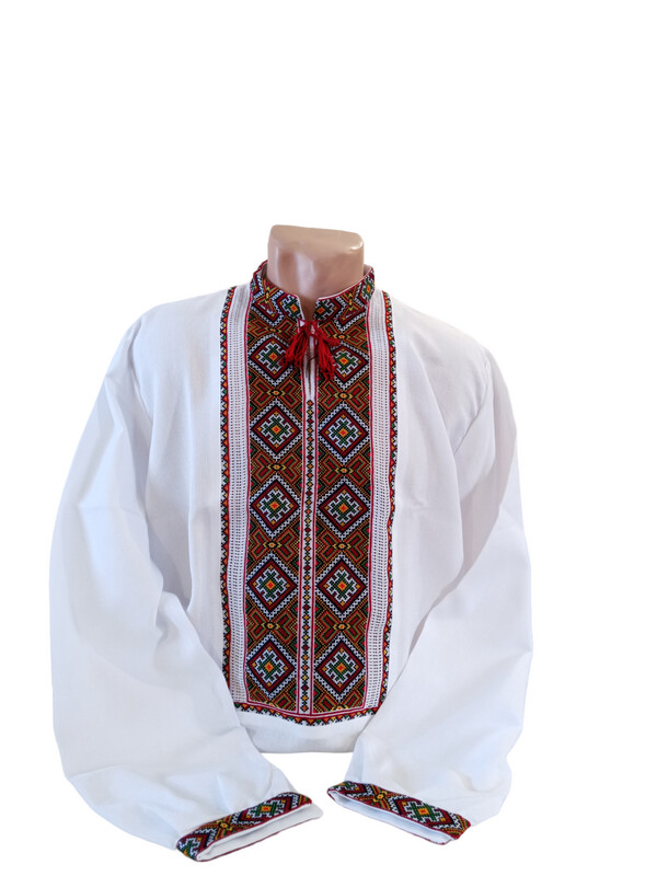 Вишиванка ручної роботи, чоловіча "Давня Гуцульська" (Арт. 03282)