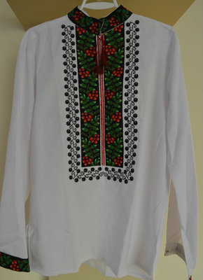 Вишиванка, чоловіча вишита сорочка "Борщівська" (Арт. 01758)