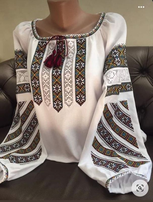 Вишиванка, жіноча вишивана блузка на домотканому полотні "Мережка" (Арт. 03791)