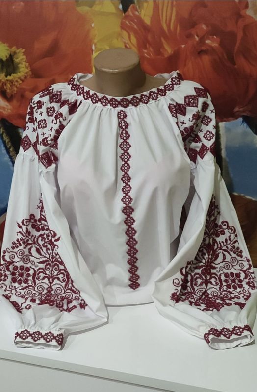 Вишиванка, жіноча вишивана блузка на домотканому полотні (Арт. 03794)