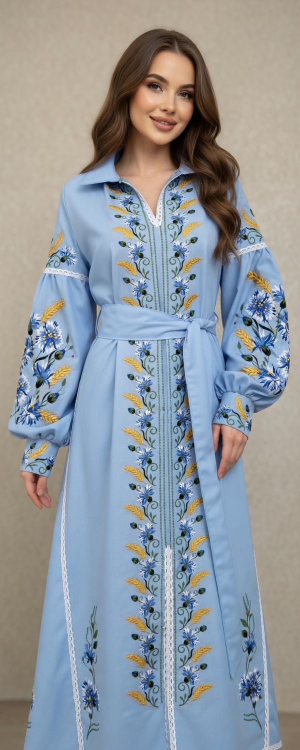 Вишиванка жіноча, сукня вишивана з унікальним орнаментом(Арт. 03828)