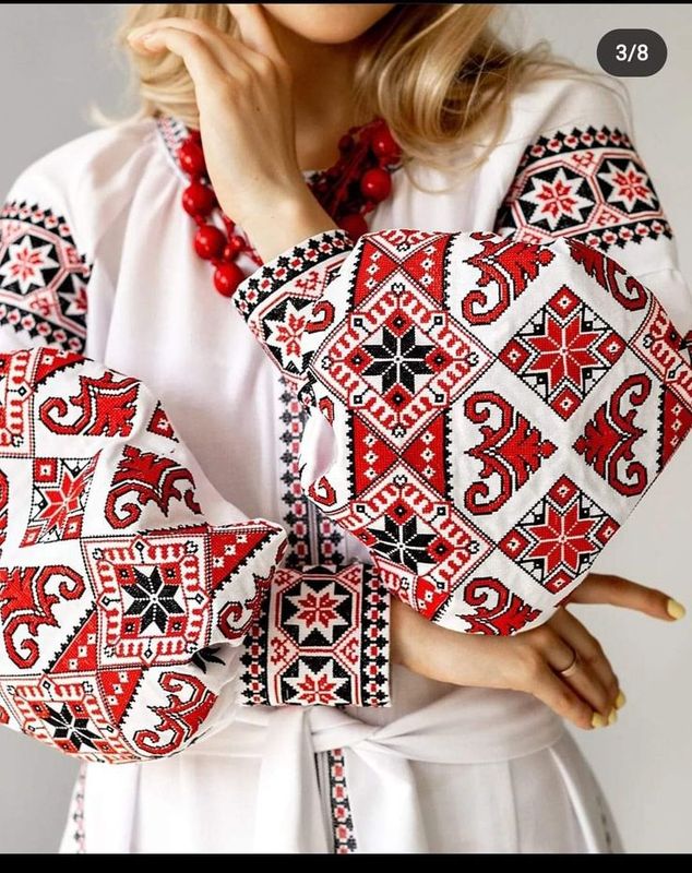 Вишиванка, жіноча вишивана блузка на домотканому полотні (Арт. 03829)