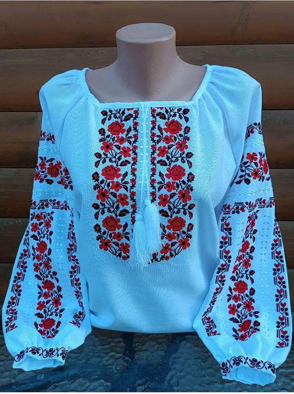 Жіноча вишиванка - вишивана сорочка з унікальним орнаментом (Арт. 03870)