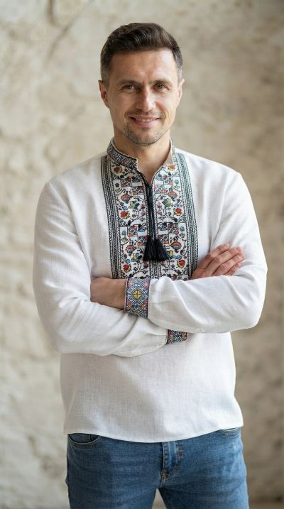 Вишиванка, чоловіча вишита сорочка (Арт. 03871)