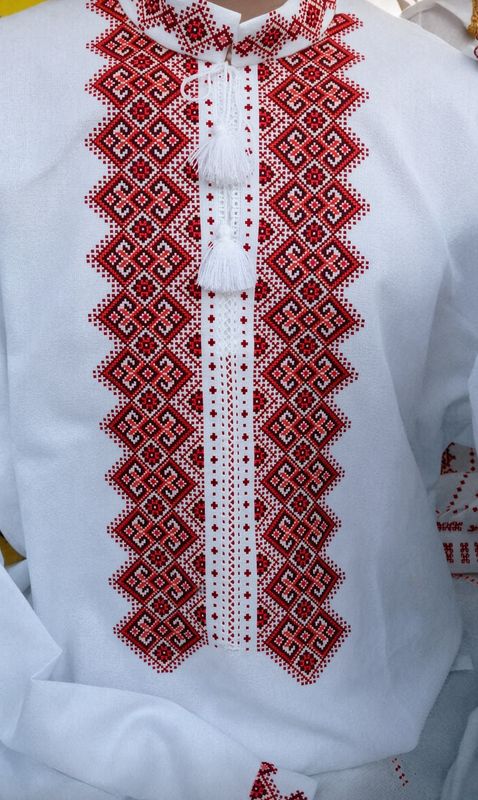 Вишиванка, чоловіча вишита сорочка ручної роботи (Арт. 03876)