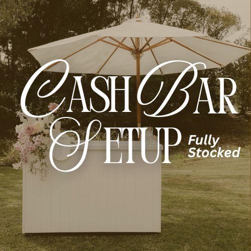 Cash Bar Setup - Fully Stocked Cash Bar Setup - Fully Stocked