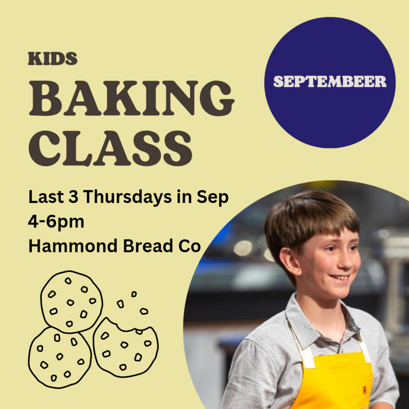 Kids baking class- september