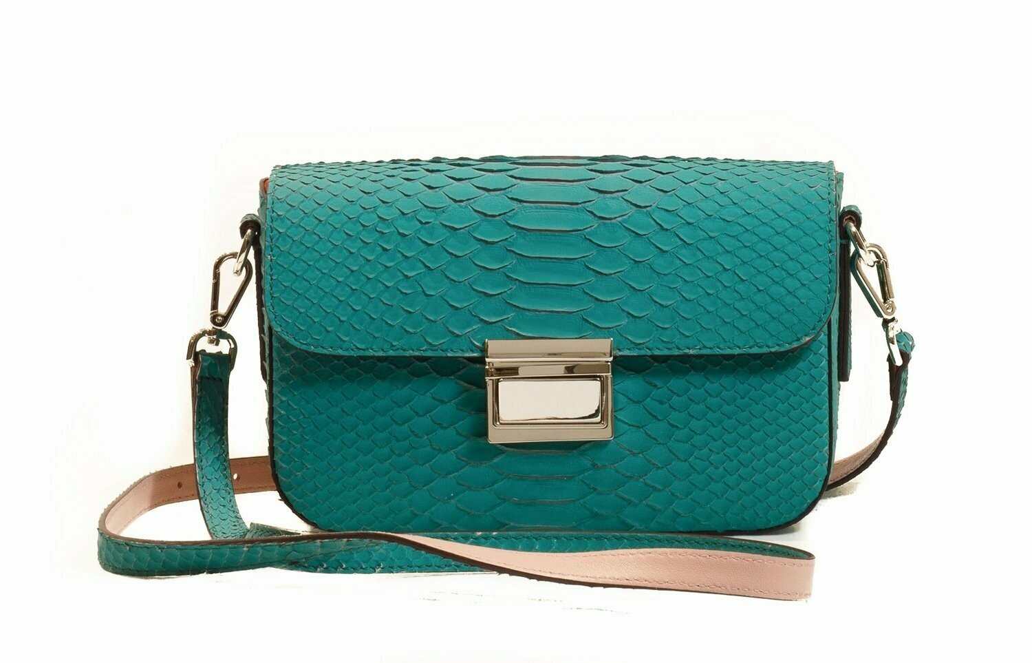 Clio Python Crossbody, Color: Emerald Green