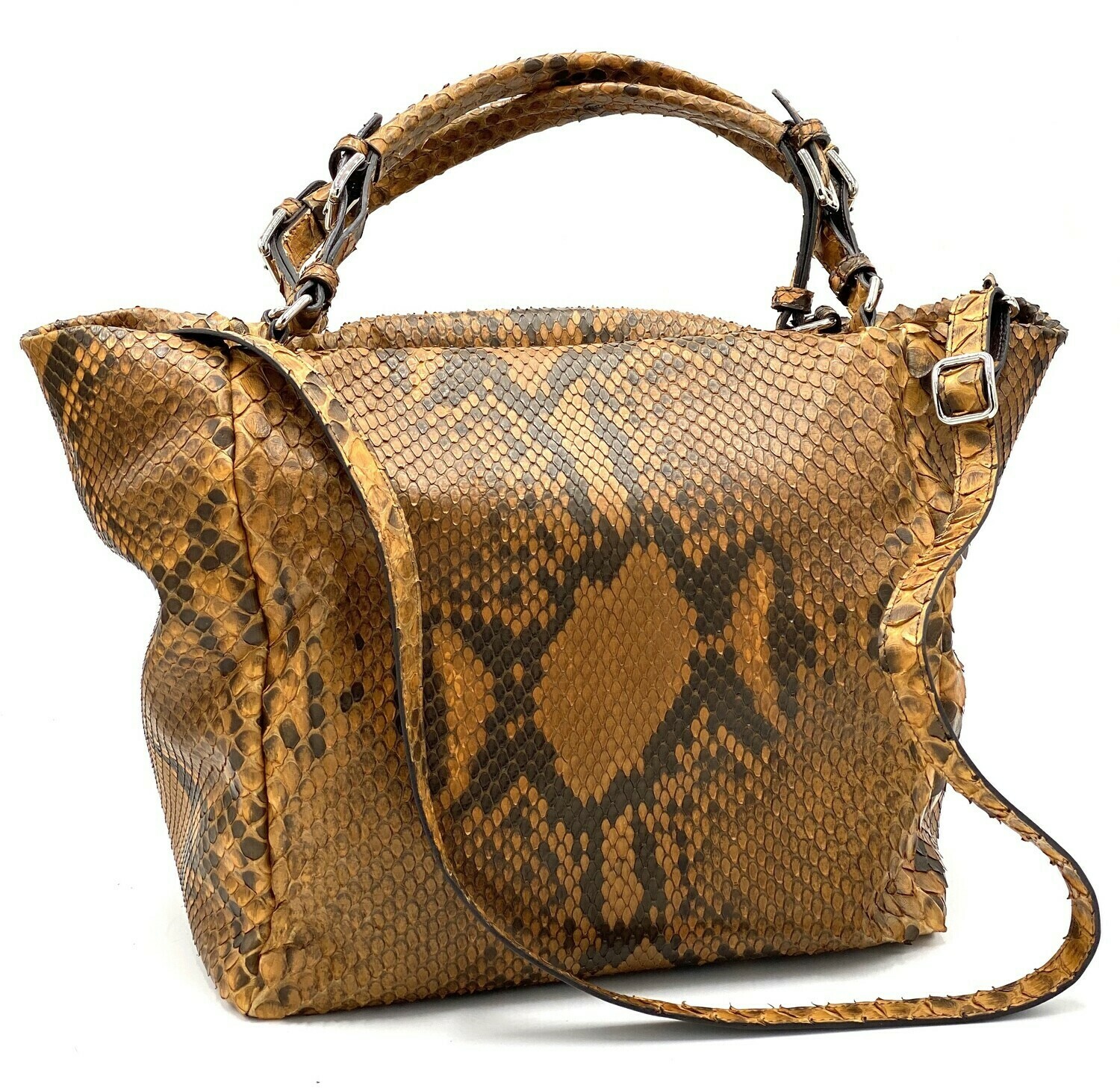 Giada Python Handbag, Color: Golden Tan
