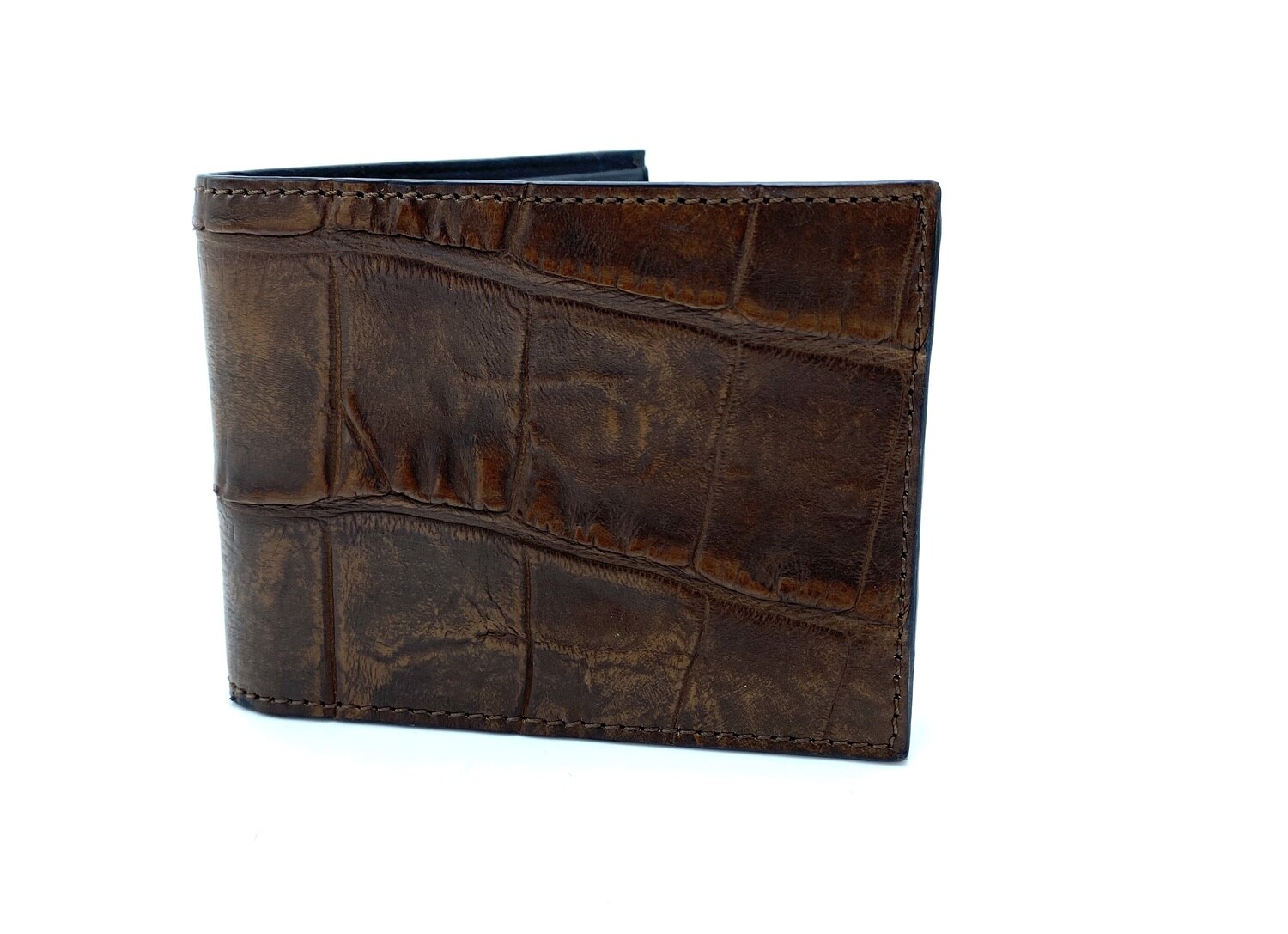Coleman Crocodile Wallet, Color: Rustic Brown