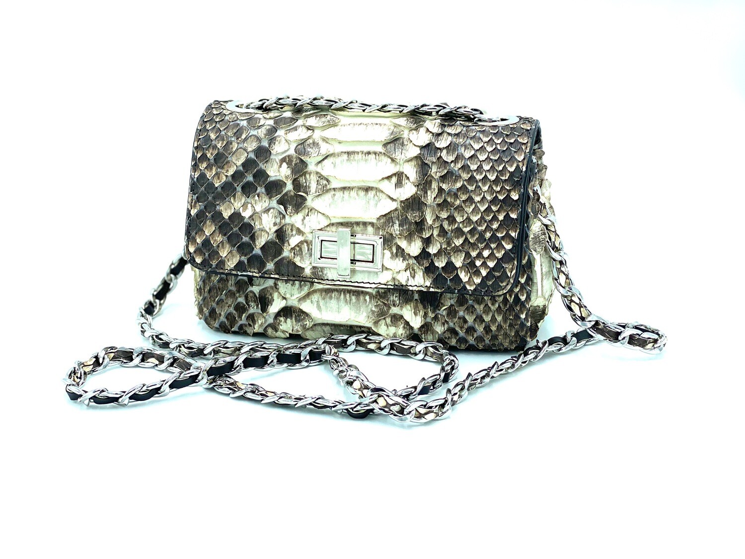 Kylie Python Crossbody, Color: Natural