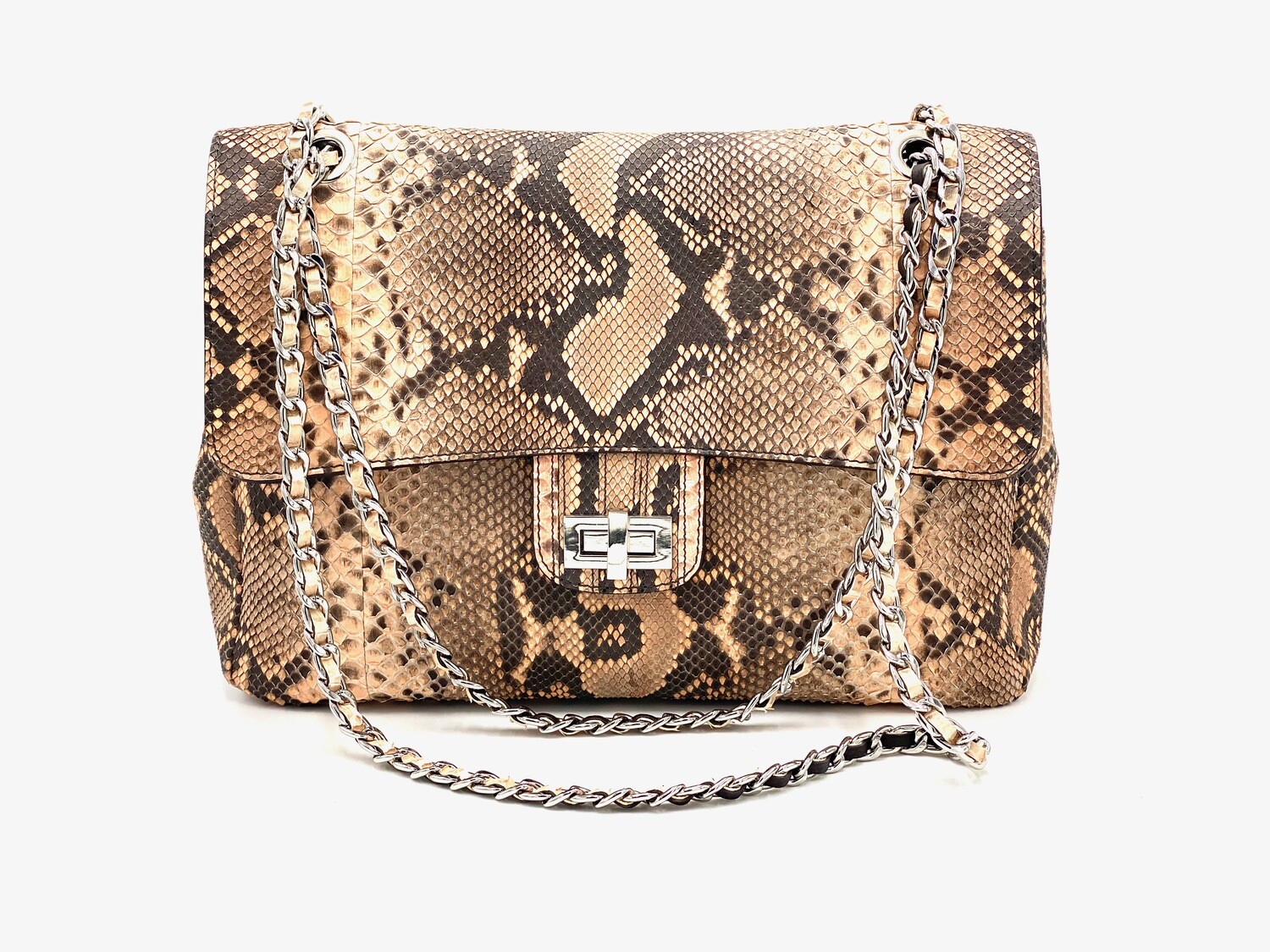 Katerina Python Shoulderbag, Color: Peach