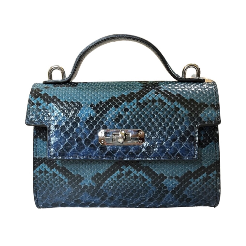 Roma Python Crossbody, color: Blue