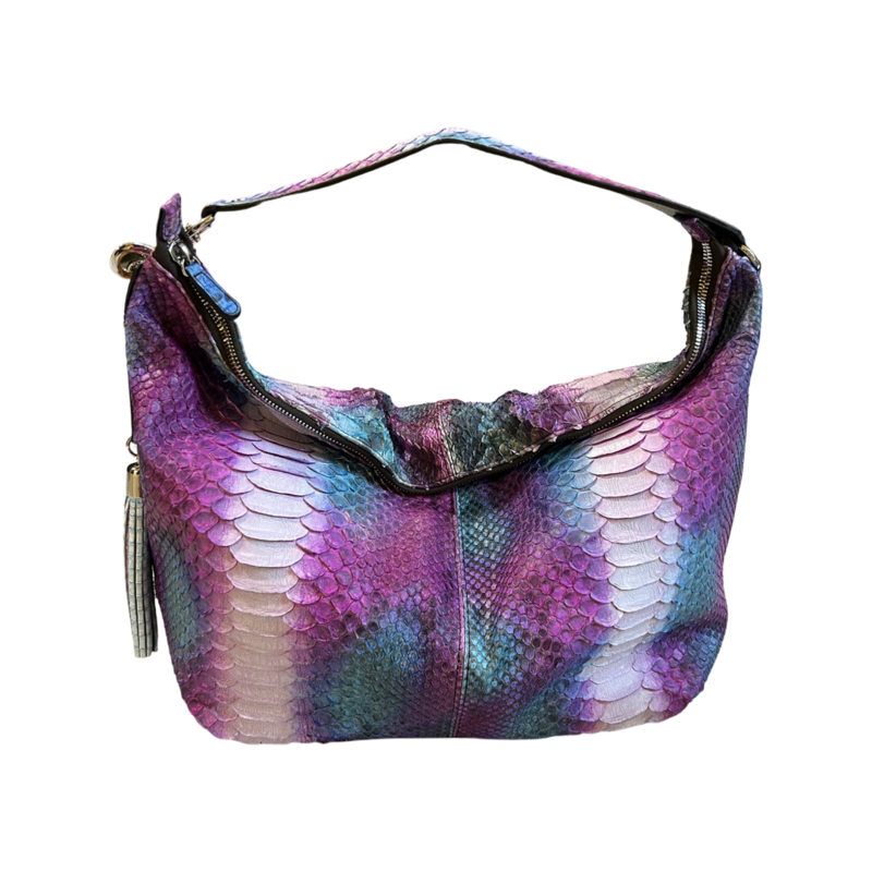Lorena Python Shoulder Bag