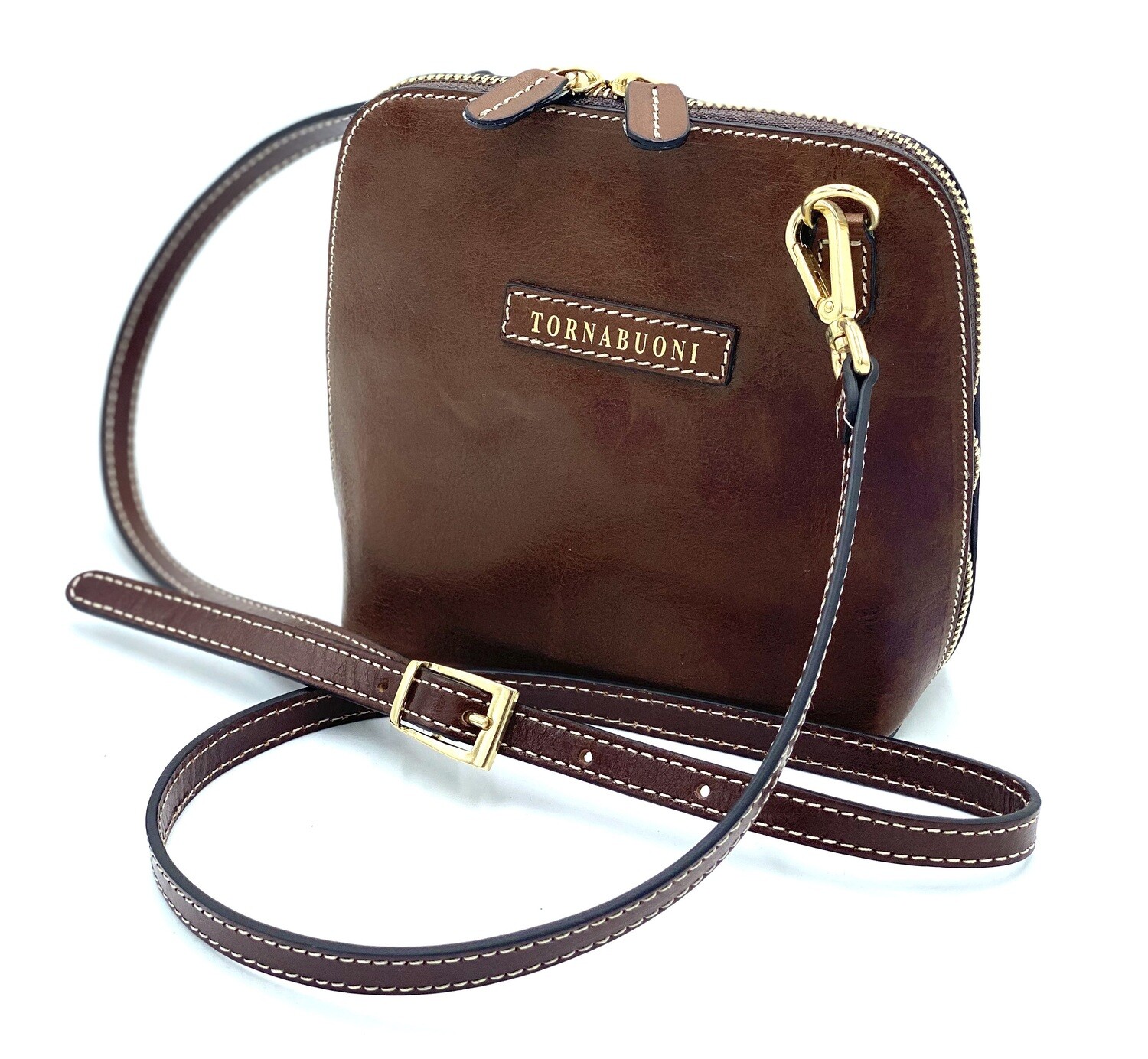 Carlotta Crossbody, Leather & Color: Vegetable-Tanned - Chestnut Brown