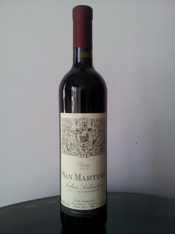 Btg 0,75 lt -Vino Rosso Salice Salentino Riserva Dop San Martino 13°