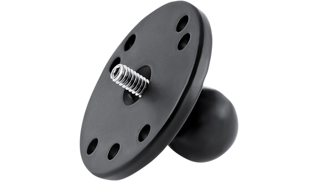 RAM® 2.5" Round Base with 1" Ball and 1/4-20 Threaded Male Post for Cameras