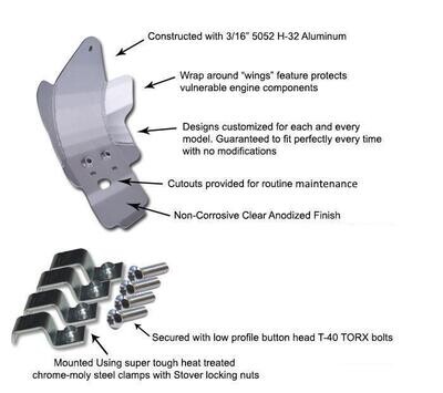 Ricochet Offroad Skid Plate Silver - 1993-2021 XR650L