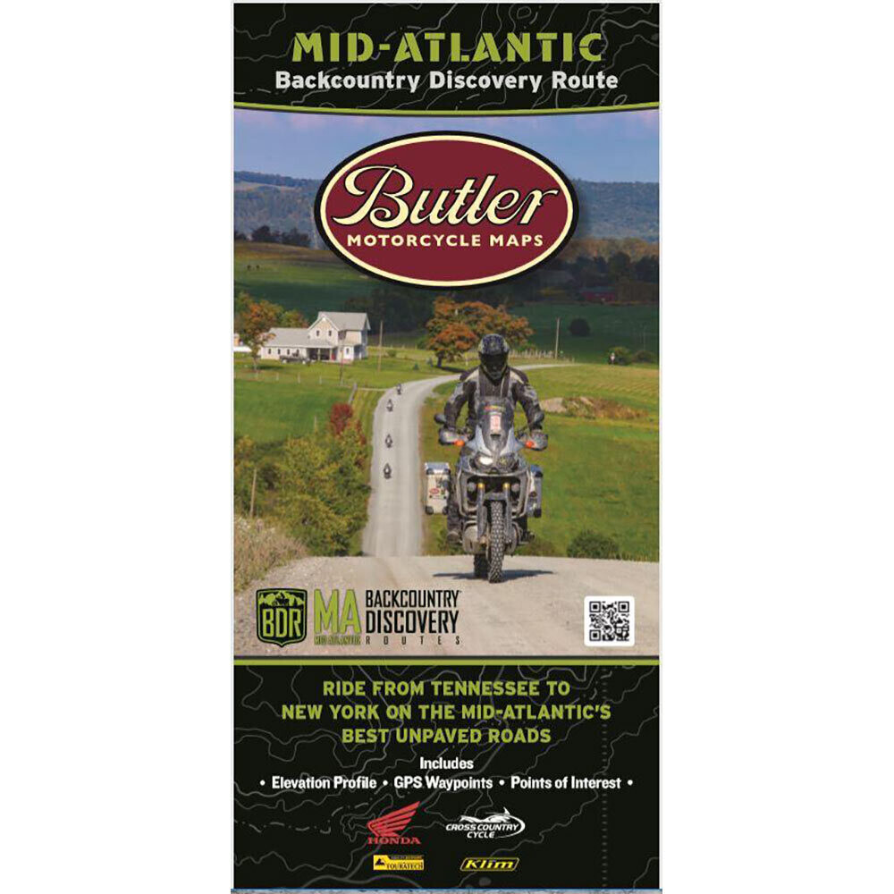 Butler Maps Backcountry Discovery Routes - Mid Atlantic (MABDR)