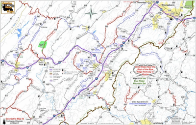 #1 Great Rides Near the Start of the Blue Ridge Parkway - Pocket Map
