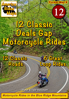 12 Classic Deals Gap Motorcycle Rides - Pocket Map
