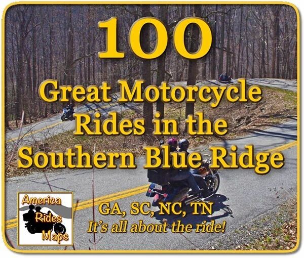 100 Rides in the Southern Blue Ridge - Full Size Map