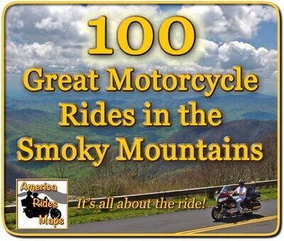 100 Great Motorcycle Rides in the Smoky Mountains - Full Size Map