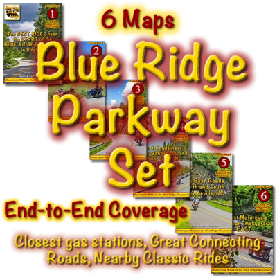 The Blue Ridge Parkway Set of 6 Maps