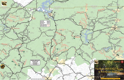 The Best UNPAVED Roads in Northeast Georgia OR4 - Map