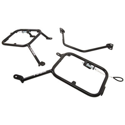 Xitomer Pannier Rack Side Case Carrier - Fits Kawasaki KLR650 2022-2024, Black Steel, Powder Coated