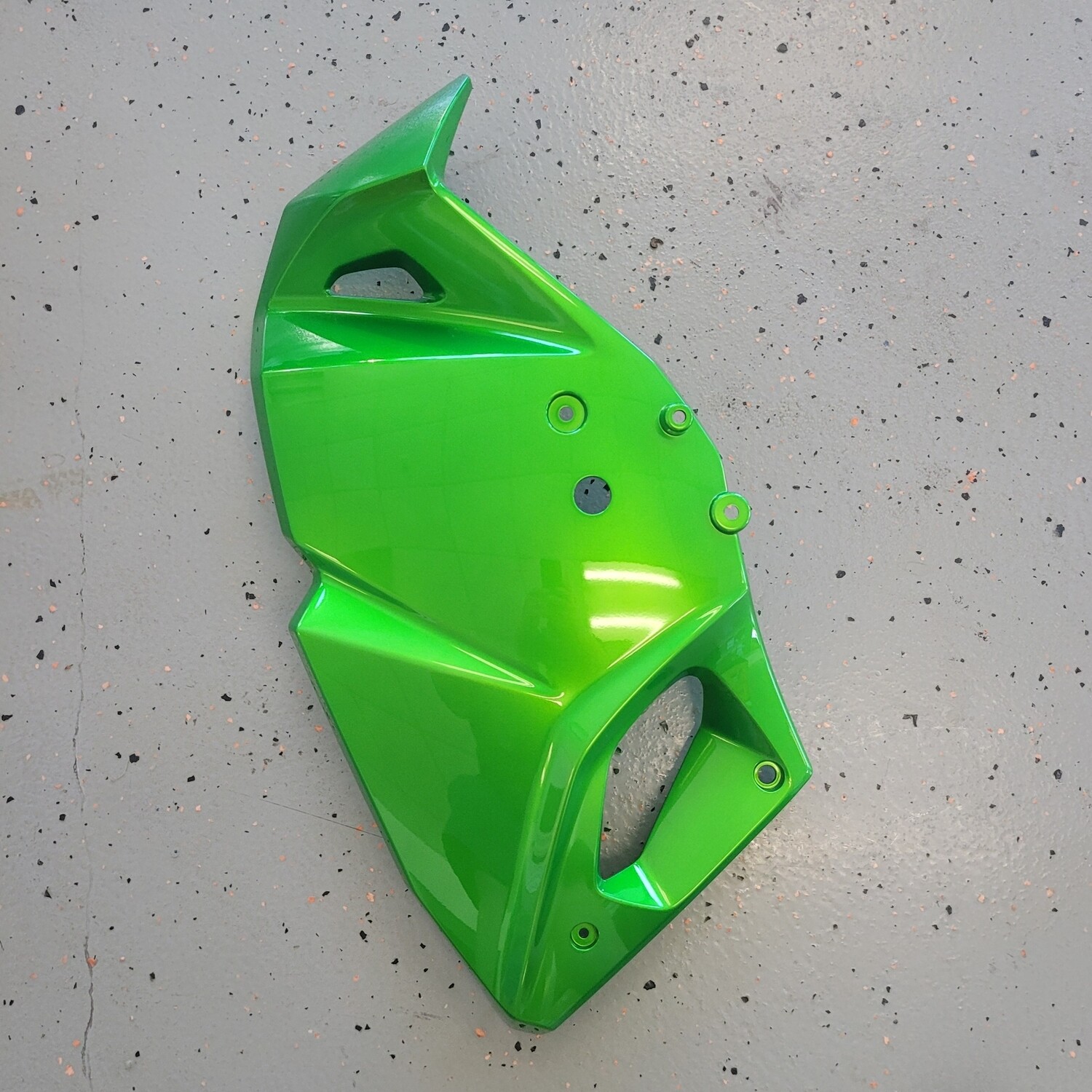 2023 KLR650 Engine Shroud LH Candy Lime Green OEM