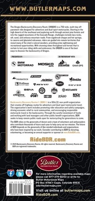 Butler Maps Oregon Backcountry Discovery Route (ORBDR) Map