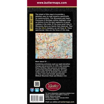 Butler Maps Wisconsin and Michigan’s Upper Peninsula G1 Map – First Edition