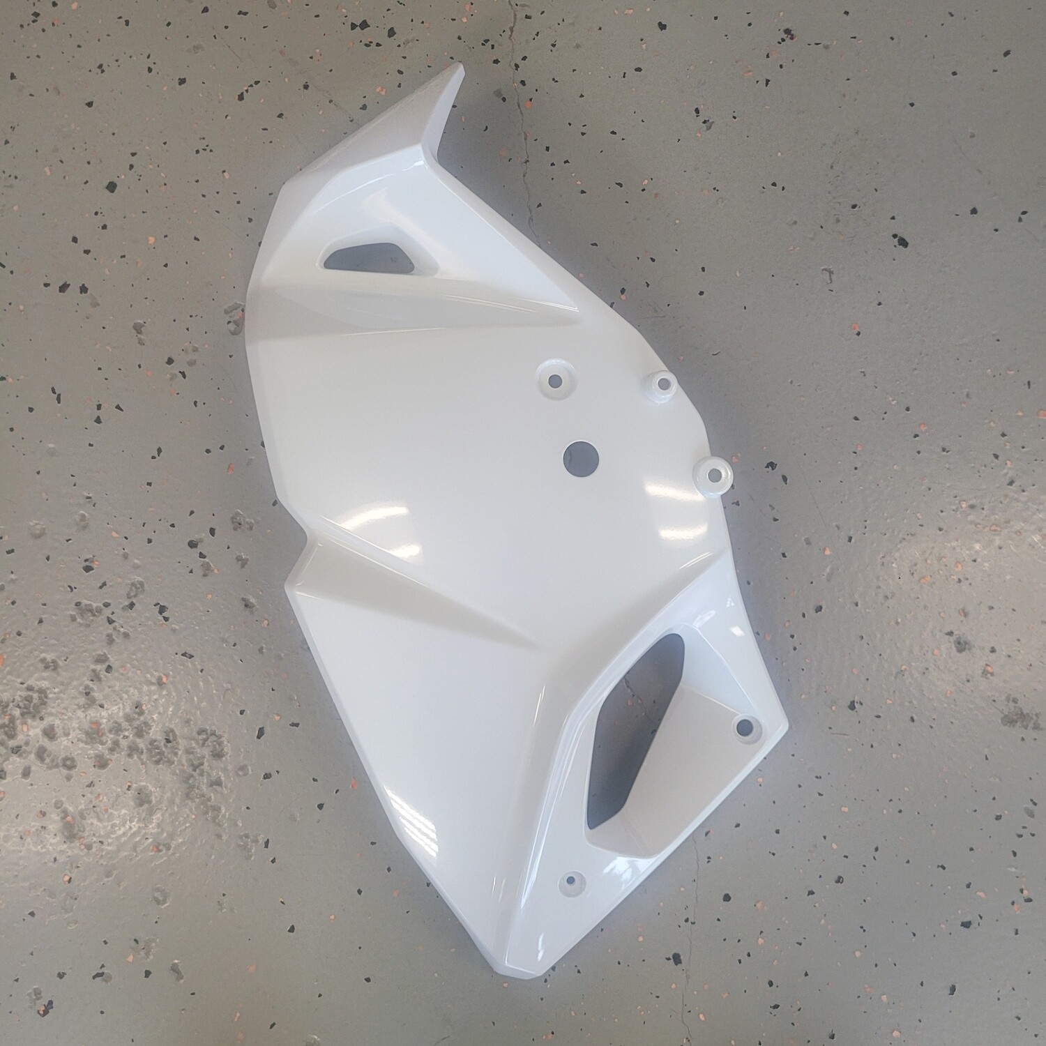 2024 KLR650 Engine Shroud LH Pearl Crystal White OEM