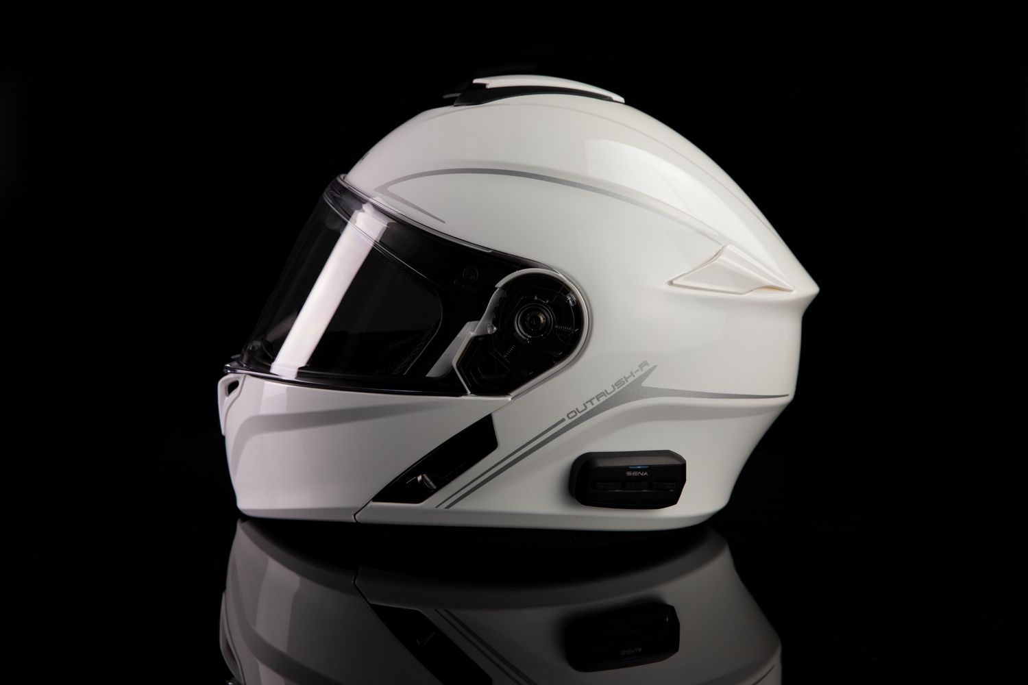 Sena Outrush R Flip-up Helmet, Color: White, Size: 2X-Large