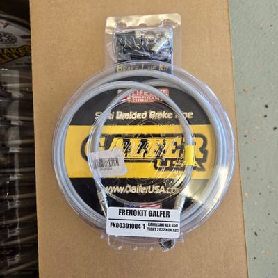Galfer Front Stainless Braided Brake Line Kit KLR650 2022+ Non-ABS